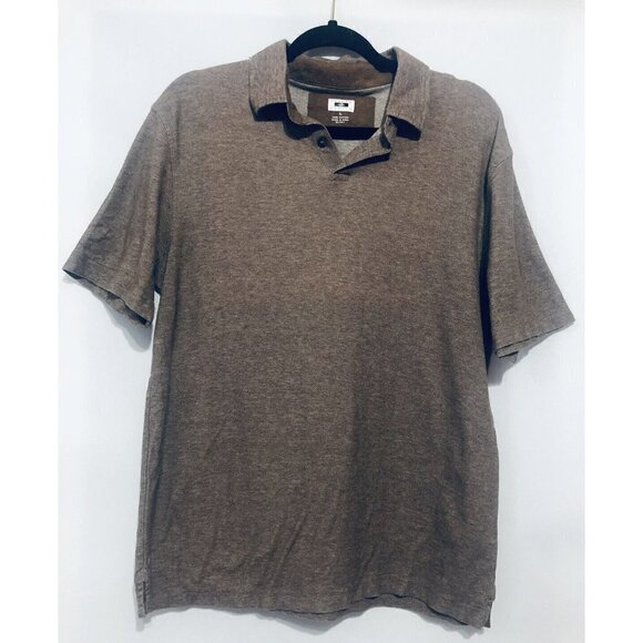 Joseph Abboud Heritage Mens Size Large Brown Golf Polo Shirt 100% Cotton - Picture 1 of 5